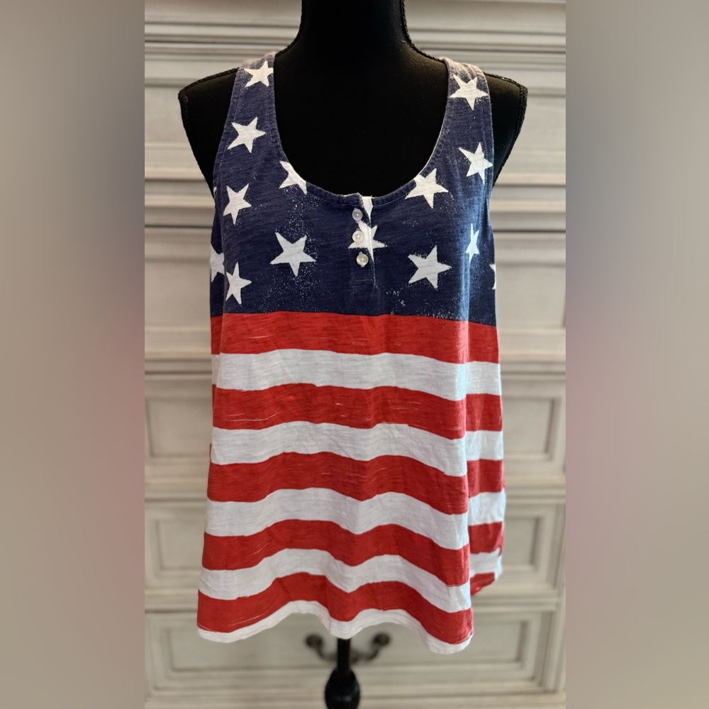 NWOT Old Navy American Flag - Stars and Stripes Tank Top - Large